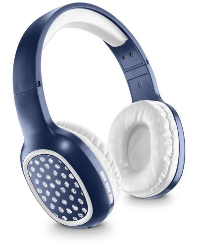 Безжични слушалки Cellularline - MS Basic Shiny Pois, сини - 1